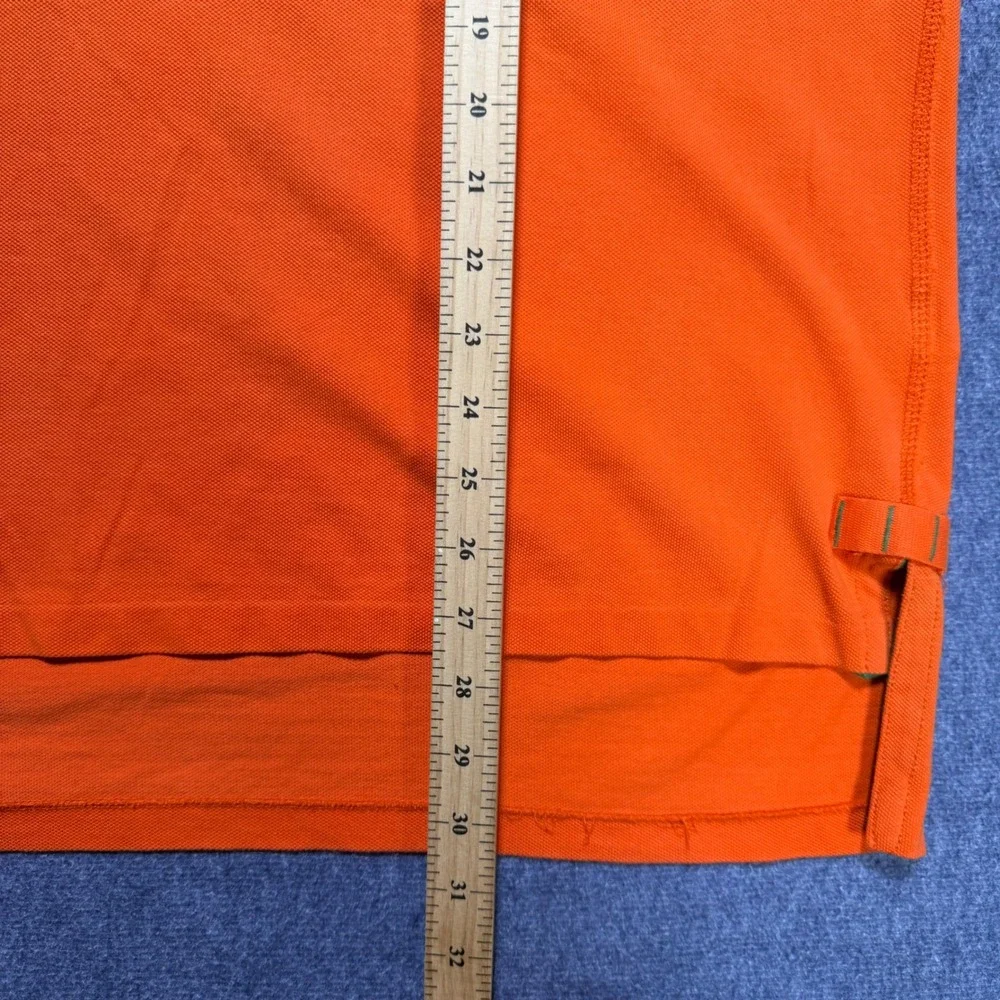 90s Polo Ralph Lauren Mens Orange Canoe Kayak Club Patch Polo XL Custom Fit